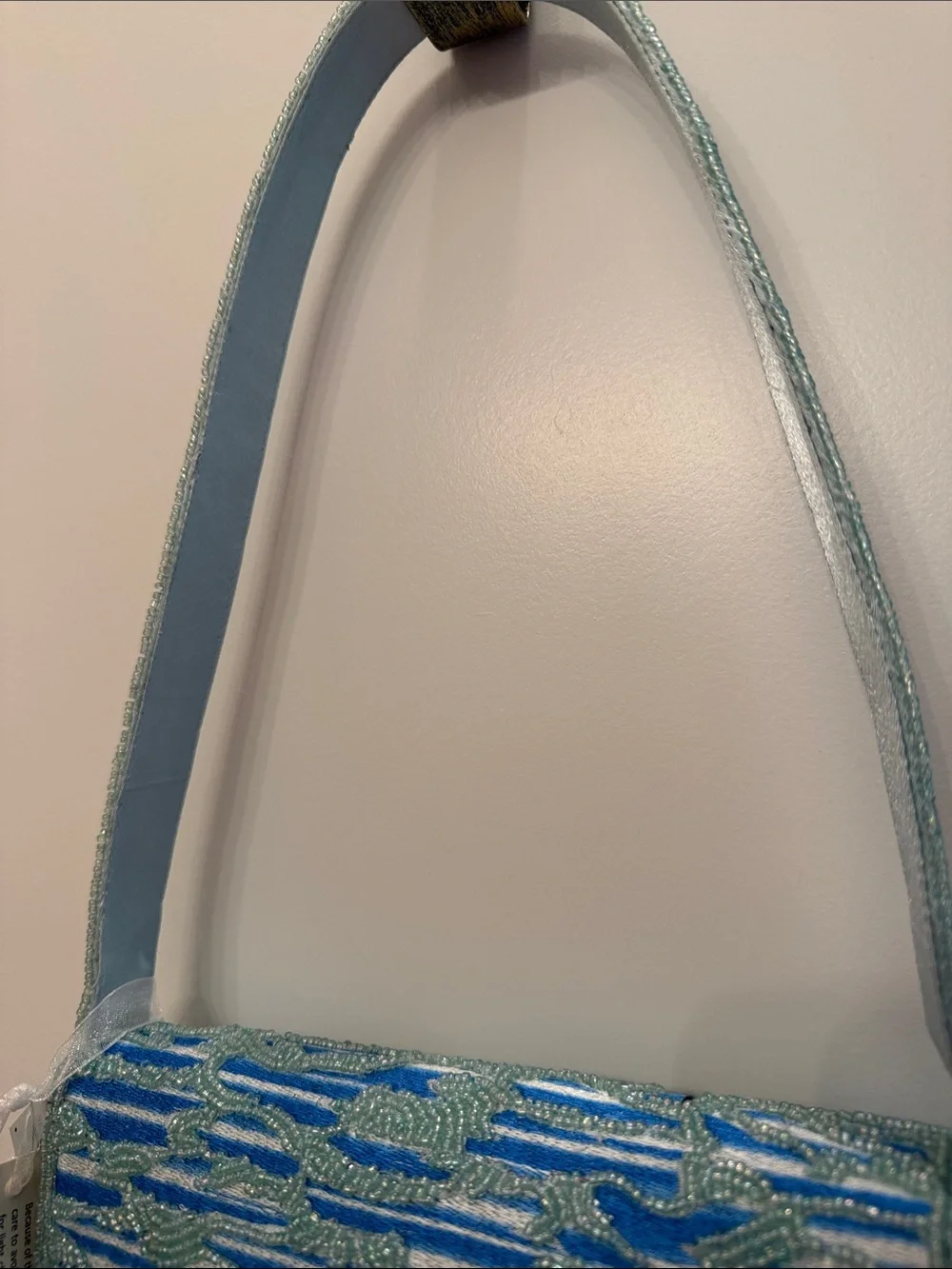 NWT-Viral Beaded Sailboat Crossbody Bag in Light Blue by Marshalls - Picture 8 of 11